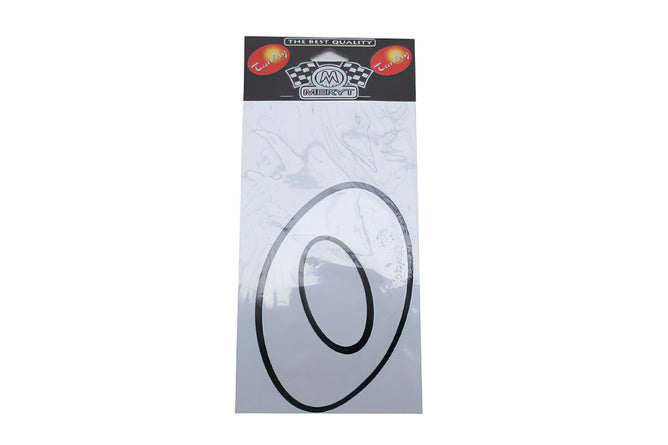 Nummerklistermärke "0" vitt (13cm)