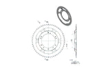 Couronne Grimeca 56 dents Peugeot 103 (diamètre 98mm)