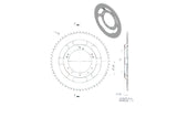 Couronne Grimeca 60 dents Peugeot 103 (diamètre 98mm)