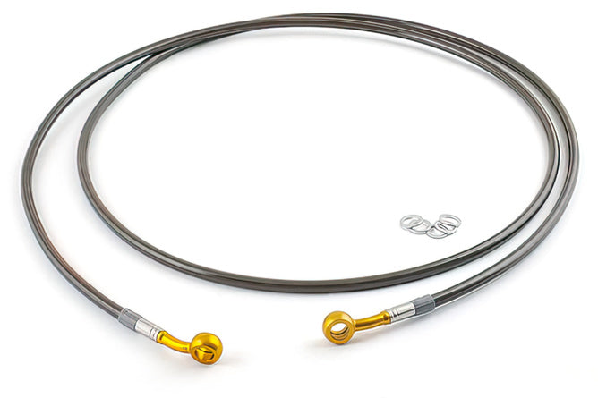 Bromslang Motacc bak kolfiber / gyllene banjo Yamaha Aerox