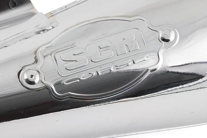 Avgassystem SCR Corse SM Chrome 50cc Derbi Senda / DRD (låg montering) kolfiber