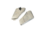 Porte de boite a outils chrome Peugeot 103 / Vogue / MVL / SP ancien modèle reservoir 3L7 (porte u0026 cache droit)