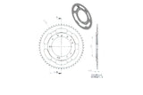 Couronne Grimeca 54 dents MBK 51S (diamètre 98mm)