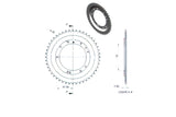 Couronne Teknix 48 dents MBK 51 (jante Grimeca)