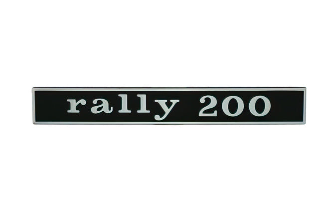 Badge Vespa Rally 200cc svart / krom