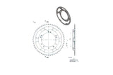 Couronne Teknix 52 dents Peugeot 103 SP / MVL (jante Grimeca)