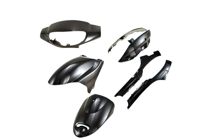 Fairing Kit 7 delar svart för asiatiska scootrar