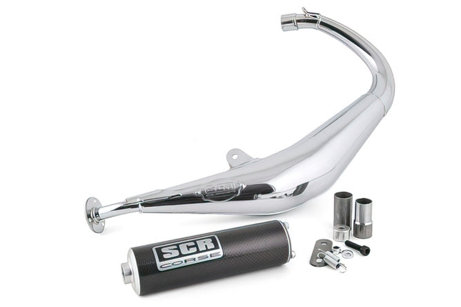 Avgassystem SCR Corse SM Chrome 50cc AM6 kolfiber