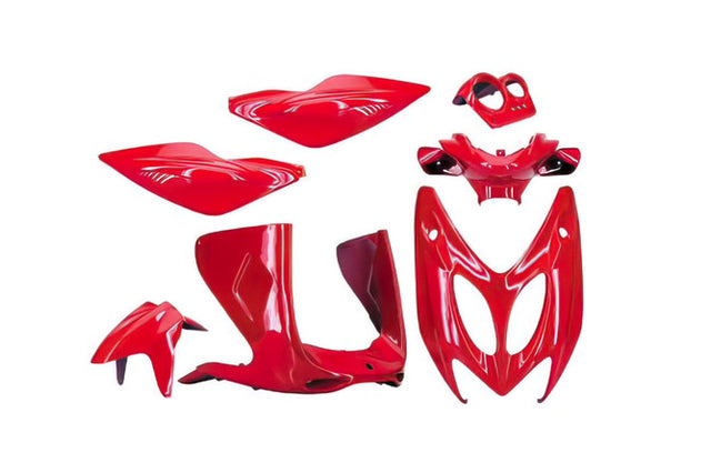 KÅPSET 7 DELAR RÖD YAMAHA AEROX FÖRE 2013 - Mopedproffsen