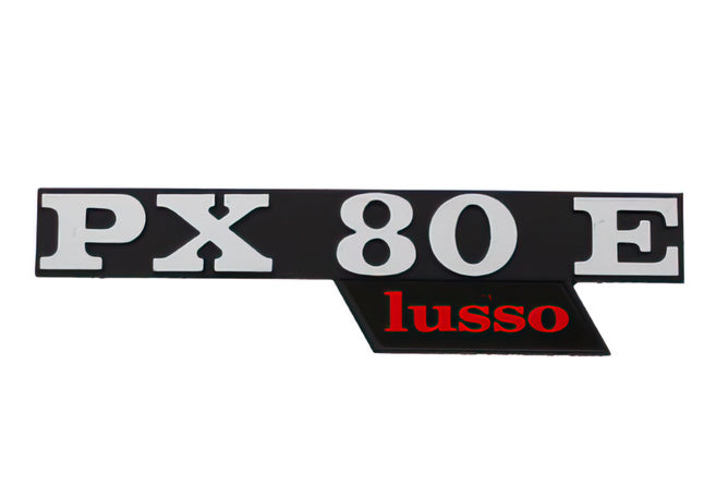 Märke Vespa PX 80 E Lusso svart / krom / röd