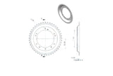 Couronne Grimeca 45 dents Peugeot 103 (diamètre 98mm)