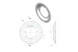Couronne RYS 45 dents Peugeot 103 (diamètre 94mm)