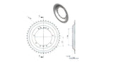 Couronne RYS 42 dents Peugeot 103 (diamètre 94mm)