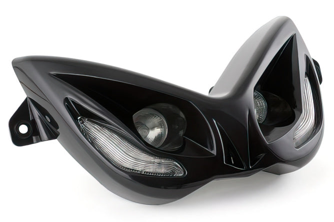 Twin Headlight EVO 2 med blå LED-lampor Yamaha Aerox svart