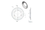 Couronne 44 dents MBK 40 / 50 (diamètre 94mm)