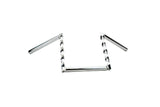 Guidon Z Bar torsadé chromé hauteur 20cm