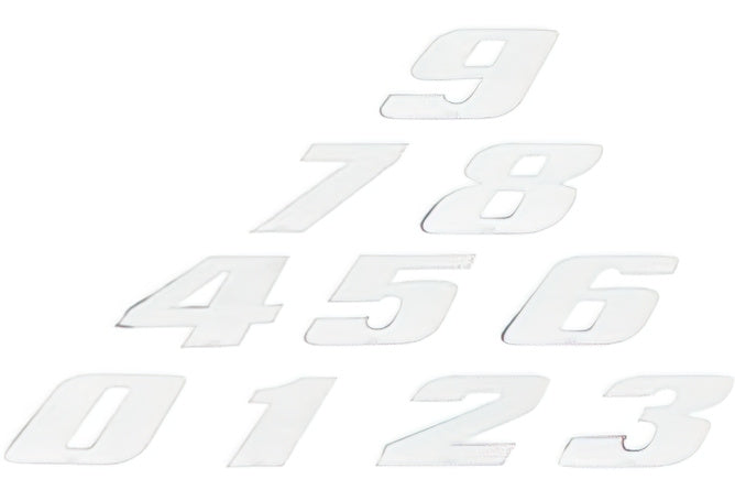 Racing Numretiketter vita små