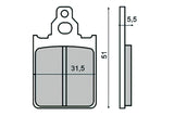 Plaquettes de frein RMS Vespa PX frein à disque (VNX2-VLX1-VSX1)