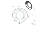Couronne Teknix 48 dents Peugeot 103 SP / MVL (jante Grimeca)