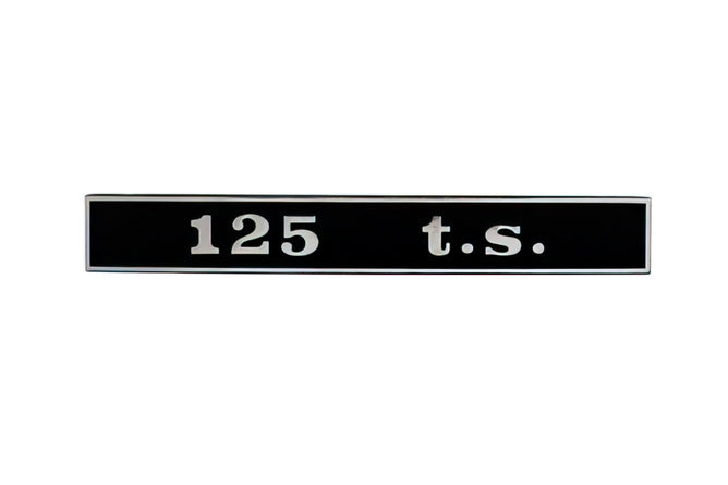 Badge Vespa T.S. 125cc svart / krom