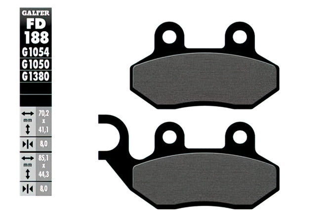 Bromsbelägg Galfer semi-metallisk Peugeot Tweet