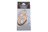 Autocollant numero 8 jaune (h. 9cm)