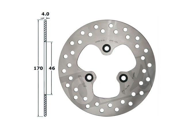 Bromsskiva fram 170mm Peugeot Kisbee 50cc