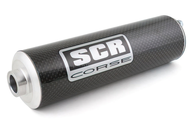 Avgassystem SCR Corse SM Chrome 50cc Derbi Senda / DRD (låg montering) kolfiber