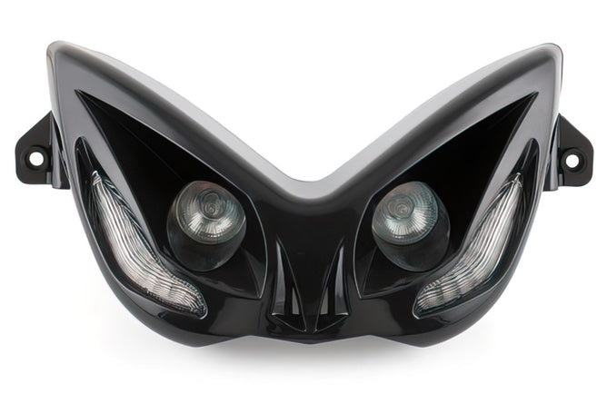 Twin Headlight EVO 2 med blå LED-lampor Yamaha Aerox svart