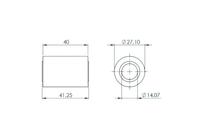 Silentblock / Buffert svängarm 14x27x41,25x40mm Yamaha DT