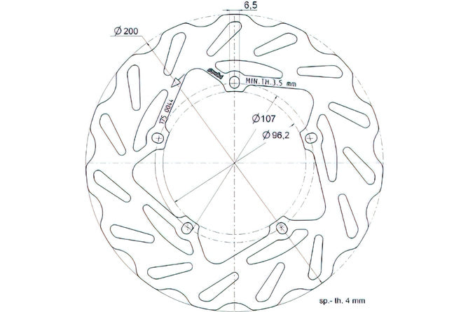 Bromsskiva Polini 200mm Piaggio Zip SP