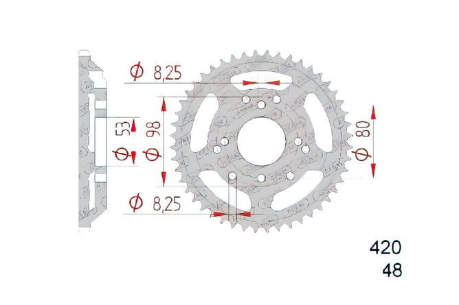 Kedjesats Afam 13x48 Derbi Fenix