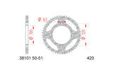 Rear Sprocket 50 teeth - 420 d. 100mm red Beta RR