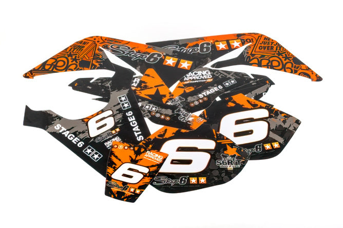 Grafik Kit Yamaha DT 50 Stage6 orange / svart