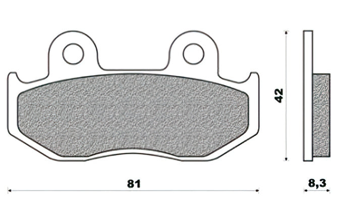 Bromsbelägg 81,1x42x8,5mm