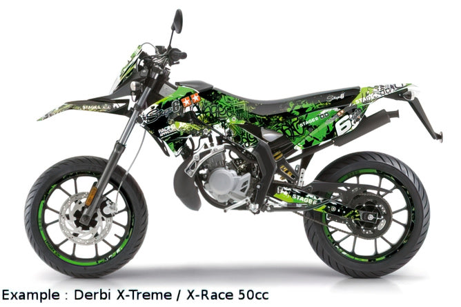 Säteöverdrag Derbi Xtreme 2011 - 2017 Stage6 Full Covering grön / svart