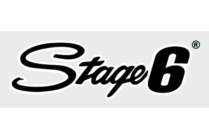 Dekal Stage6 logotyp 20x6cm svart