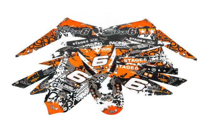 Grafik Kit Derbi Xtreme 2011 - 2017 Stage6 orange / vit