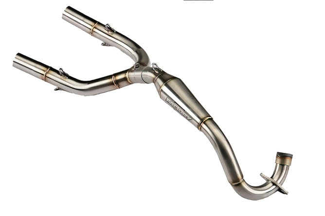 Twin Full Avgassystem (huvudrör utan dämpare) YCF Factory för YCF Bigy