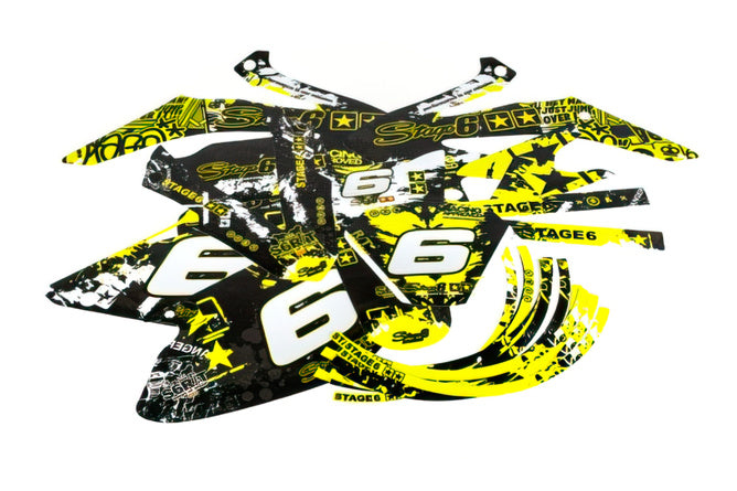Grafik-kit Honda HM 50 Stage6 gul/svart