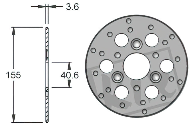 Bromsskiva GY6, d=155mm, 50cc (139QMB/QMA)