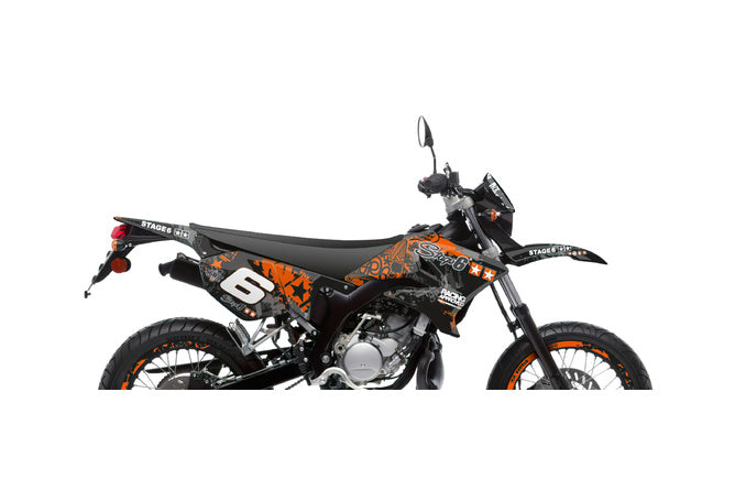 Grafik Kit Yamaha DT 50 Stage6 orange / svart