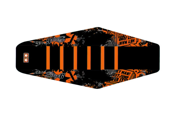 Sadelöverdrag Derbi Senda 2000 - 2010 Stage6 Full Covering orange / svart