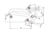 License Plate Holder for side mounting Piaggio / Vespa