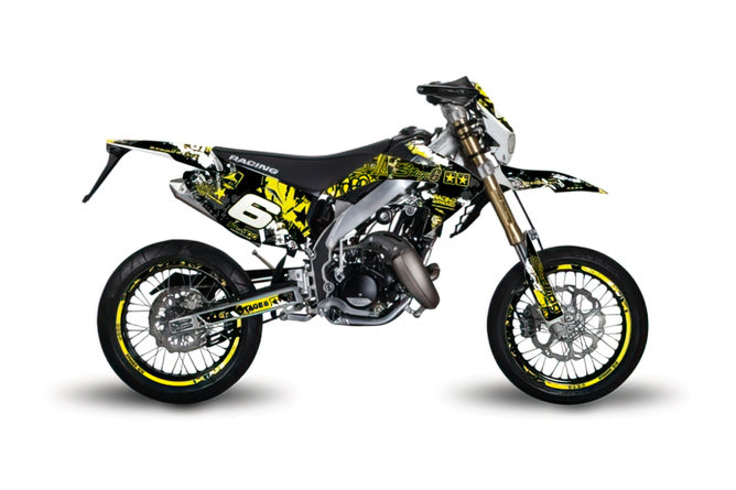 Grafik-kit Honda HM 50 Stage6 gul/svart