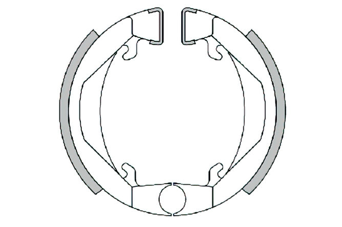 Bromsklämmor bak Polini 80x18mm Peugeot 103 SP