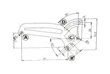 License Plate Holder for side mounting Minarelli 50cc