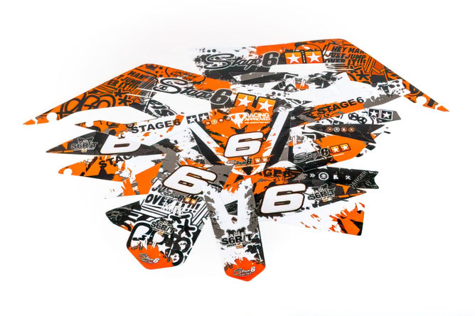 Grafikset Derbi Xtreme 2018 - 2020 orange / vit