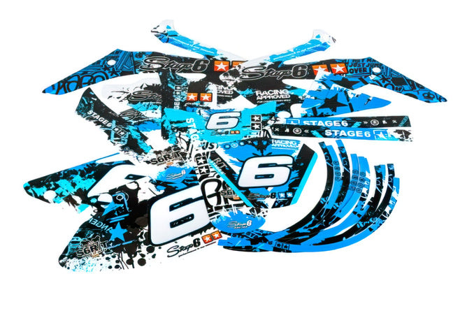 Grafikpaket Honda HM 50 Stage6 blå / svart