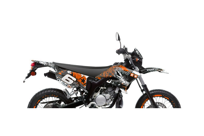Grafikpaket Yamaha DT 50 Stage6 orange / vit